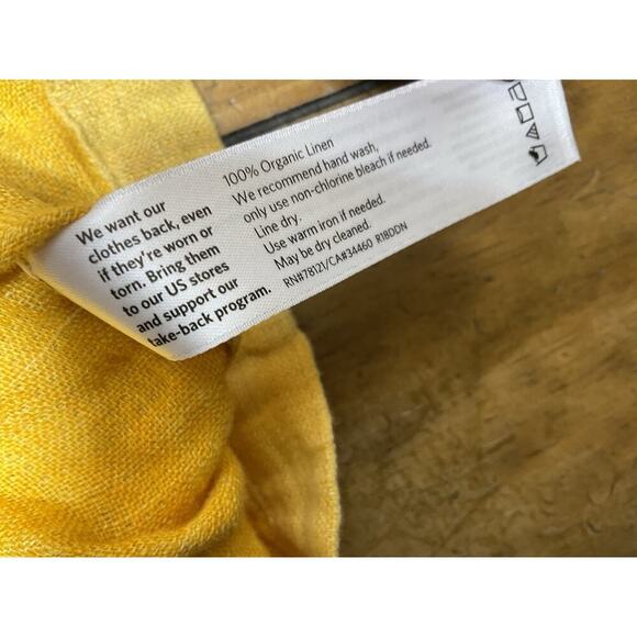 Eileen Fisher Jacket Mustard Marigold Yellow Womens Linen Utility Lightweight XL - Picture 9 of 11